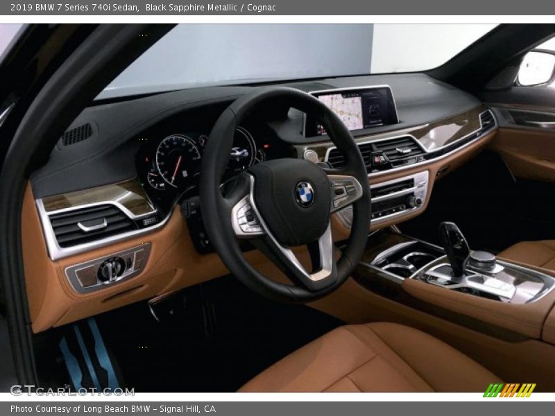Black Sapphire Metallic / Cognac 2019 BMW 7 Series 740i Sedan