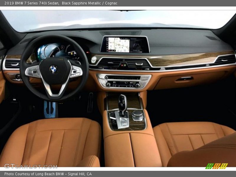 Black Sapphire Metallic / Cognac 2019 BMW 7 Series 740i Sedan