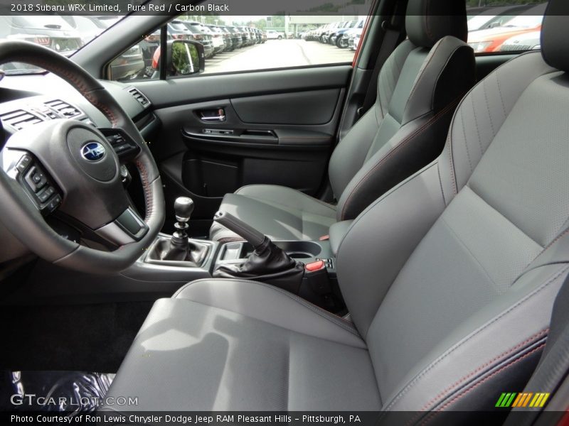 Front Seat of 2018 WRX Limited