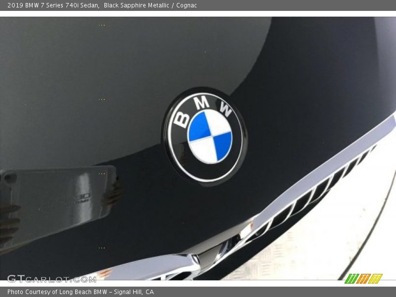 Black Sapphire Metallic / Cognac 2019 BMW 7 Series 740i Sedan