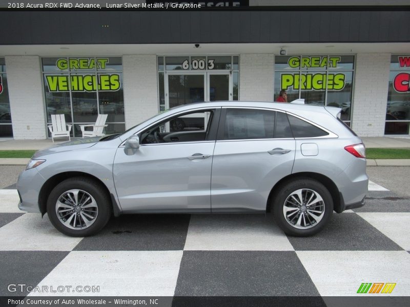 Lunar Silver Metallic / Graystone 2018 Acura RDX FWD Advance