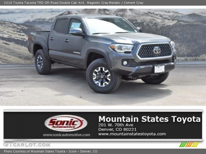 Magnetic Gray Metallic / Cement Gray 2019 Toyota Tacoma TRD Off-Road Double Cab 4x4