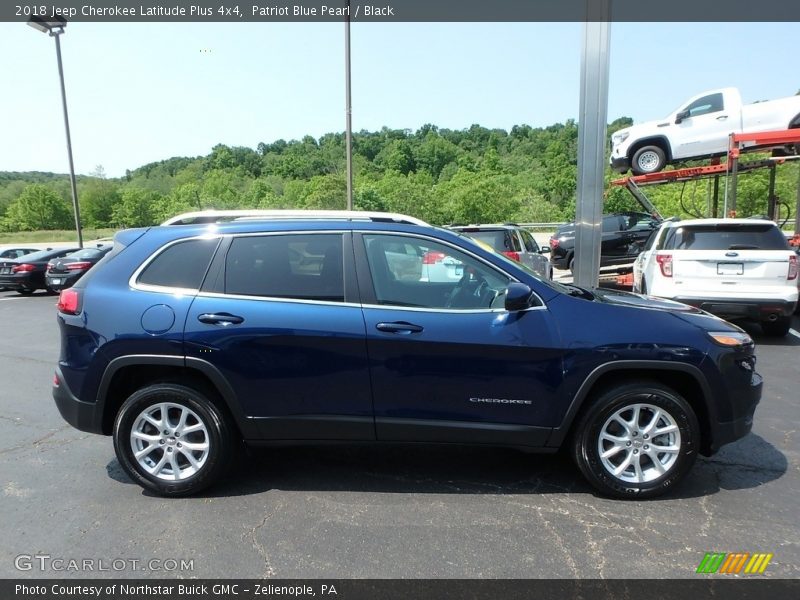 Patriot Blue Pearl / Black 2018 Jeep Cherokee Latitude Plus 4x4