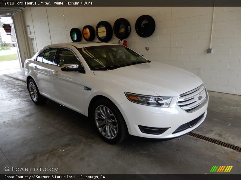 White Platinum / Dune 2018 Ford Taurus Limited