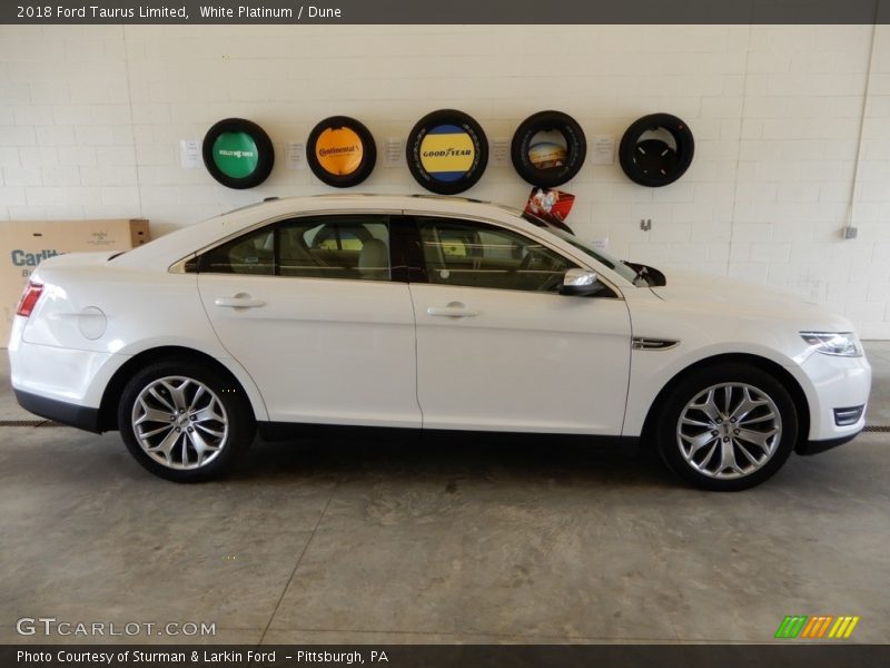 White Platinum / Dune 2018 Ford Taurus Limited