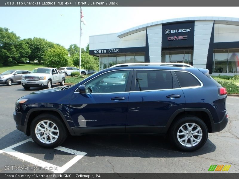 Patriot Blue Pearl / Black 2018 Jeep Cherokee Latitude Plus 4x4