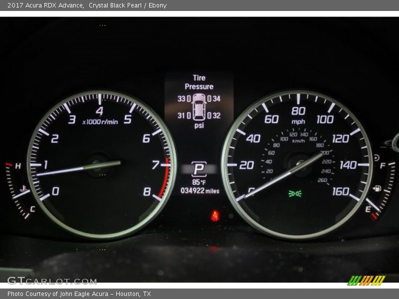 Crystal Black Pearl / Ebony 2017 Acura RDX Advance