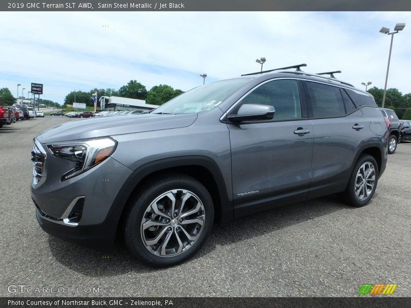 Satin Steel Metallic / Jet Black 2019 GMC Terrain SLT AWD