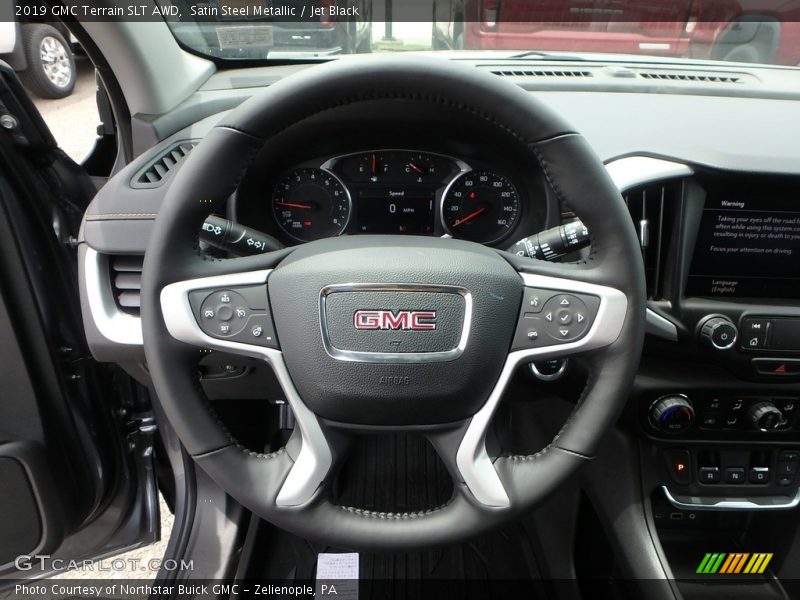 Satin Steel Metallic / Jet Black 2019 GMC Terrain SLT AWD