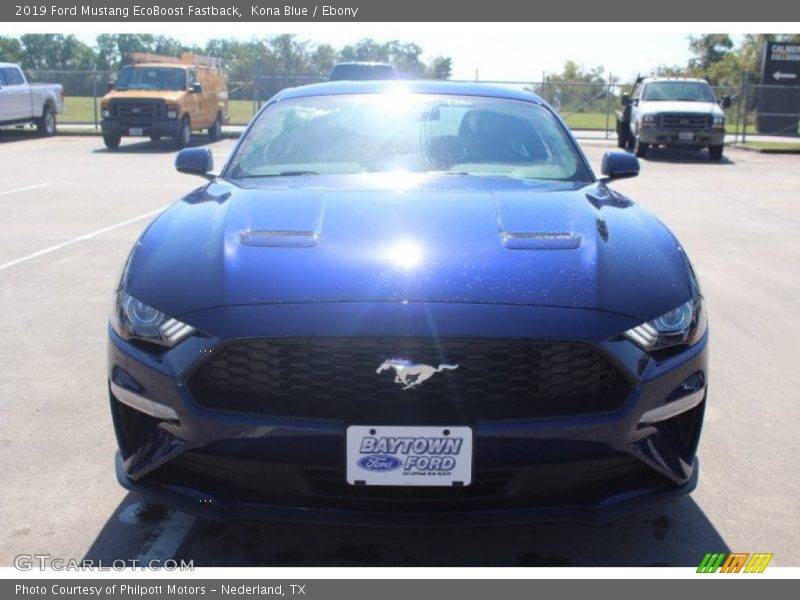 Kona Blue / Ebony 2019 Ford Mustang EcoBoost Fastback