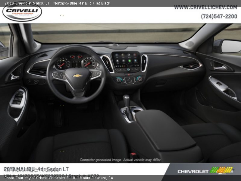Northsky Blue Metallic / Jet Black 2019 Chevrolet Malibu LT