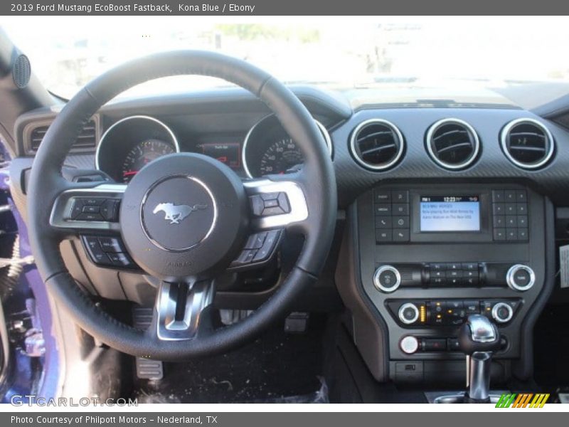 Kona Blue / Ebony 2019 Ford Mustang EcoBoost Fastback