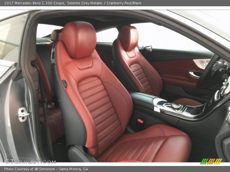 Selenite Grey Metallic / Cranberry Red/Black 2017 Mercedes-Benz C 300 Coupe