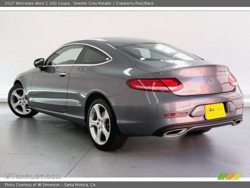 Selenite Grey Metallic / Cranberry Red/Black 2017 Mercedes-Benz C 300 Coupe