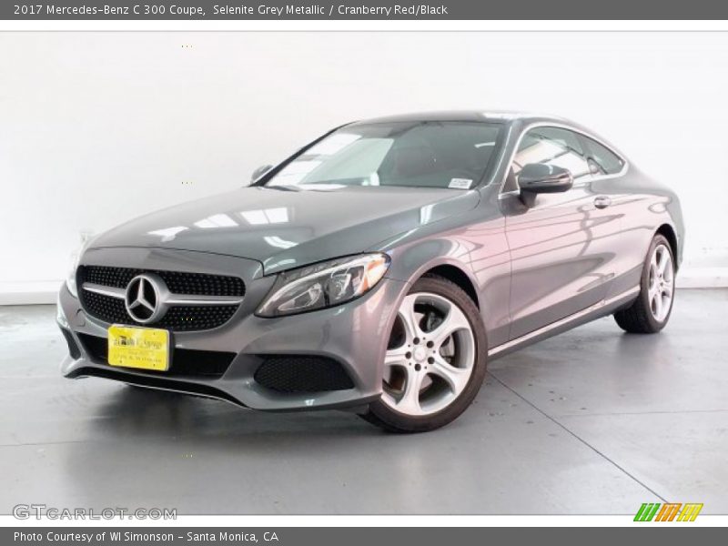 Selenite Grey Metallic / Cranberry Red/Black 2017 Mercedes-Benz C 300 Coupe