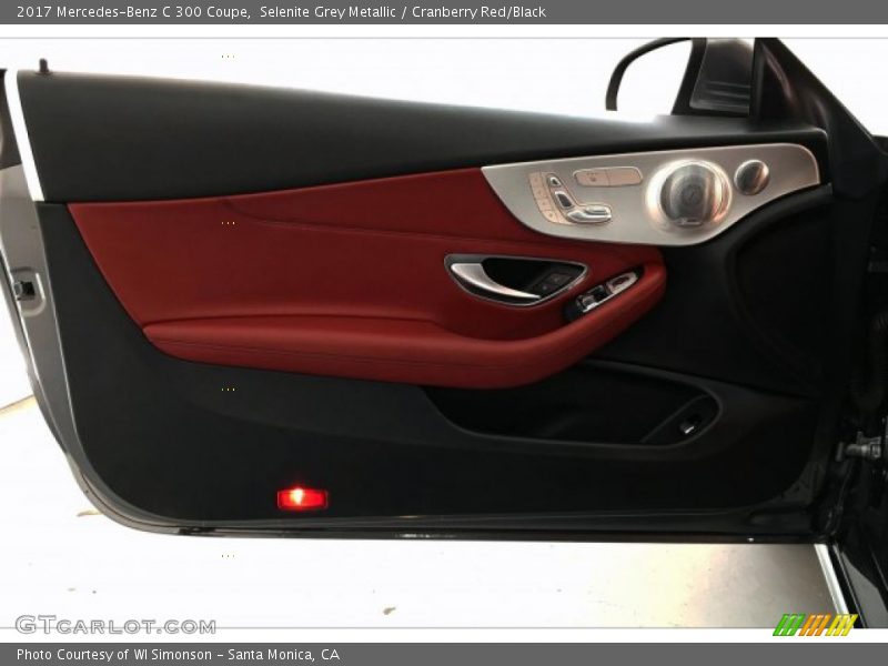 Selenite Grey Metallic / Cranberry Red/Black 2017 Mercedes-Benz C 300 Coupe