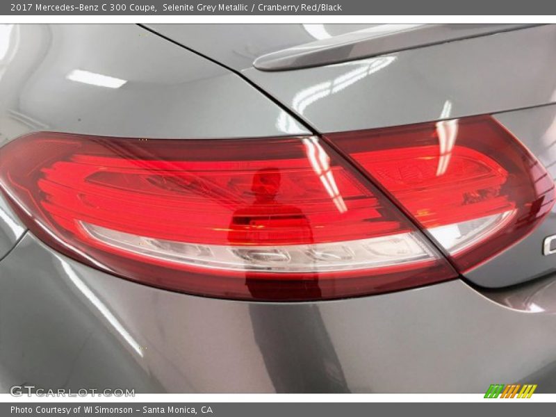 Selenite Grey Metallic / Cranberry Red/Black 2017 Mercedes-Benz C 300 Coupe