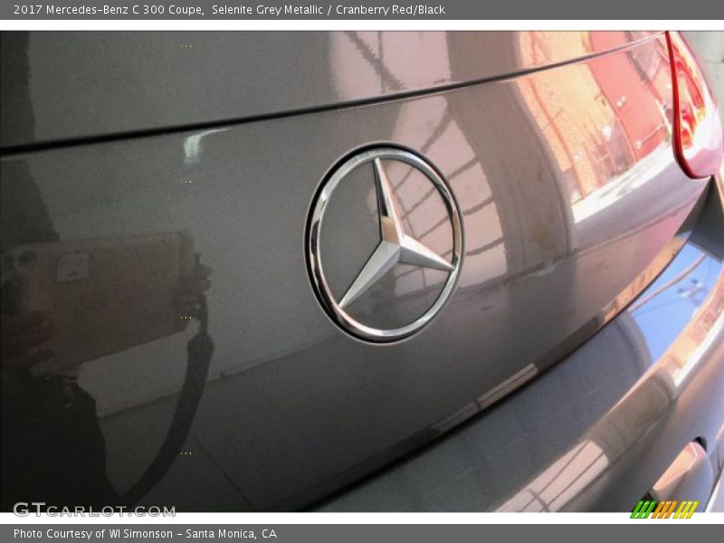 Selenite Grey Metallic / Cranberry Red/Black 2017 Mercedes-Benz C 300 Coupe