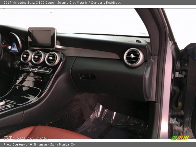 Selenite Grey Metallic / Cranberry Red/Black 2017 Mercedes-Benz C 300 Coupe