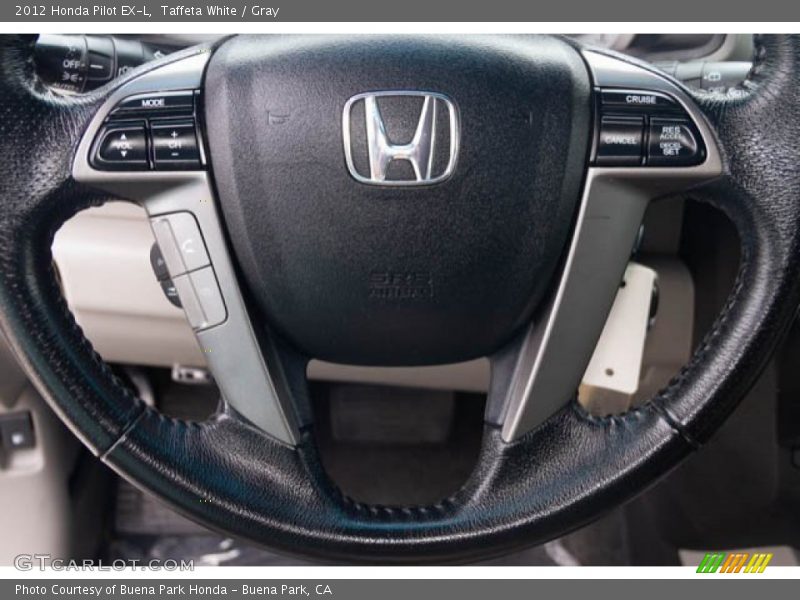 Taffeta White / Gray 2012 Honda Pilot EX-L