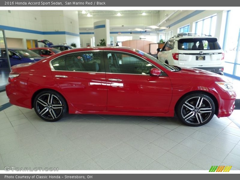 San Marino Red / Black 2016 Honda Accord Sport Sedan