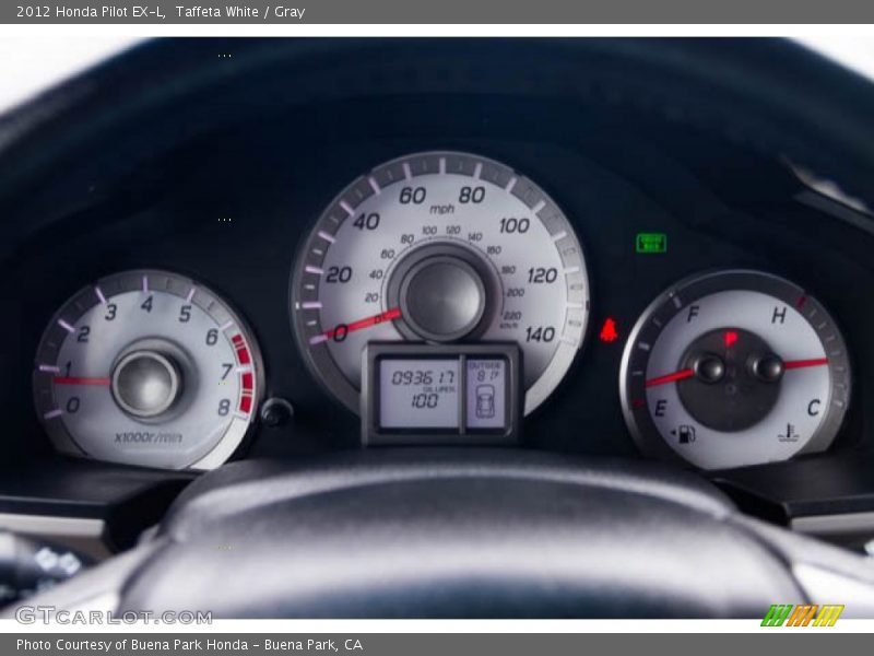 Taffeta White / Gray 2012 Honda Pilot EX-L