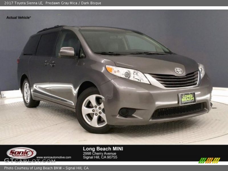 Predawn Gray Mica / Dark Bisque 2017 Toyota Sienna LE