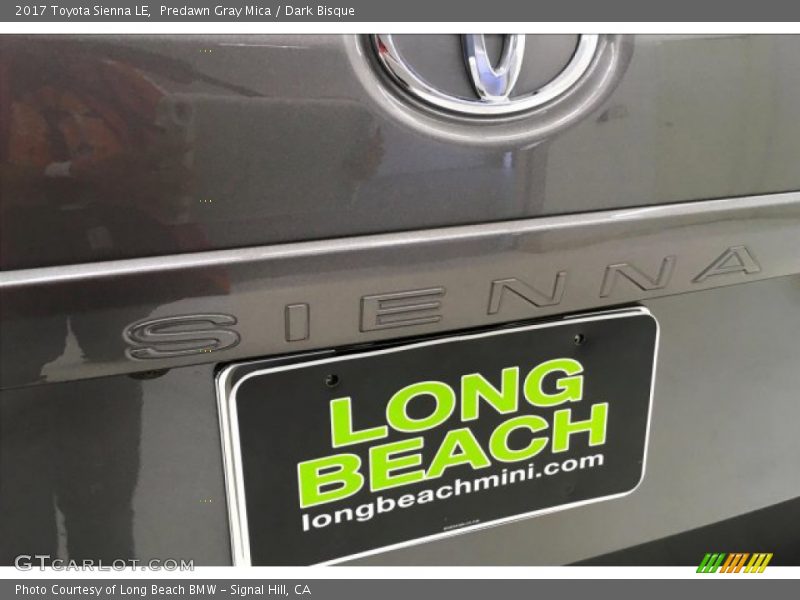 Predawn Gray Mica / Dark Bisque 2017 Toyota Sienna LE