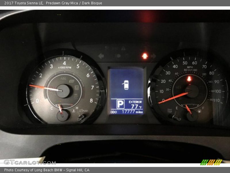 Predawn Gray Mica / Dark Bisque 2017 Toyota Sienna LE