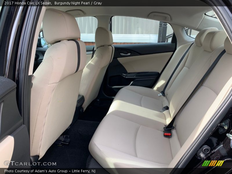 Burgundy Night Pearl / Gray 2017 Honda Civic LX Sedan