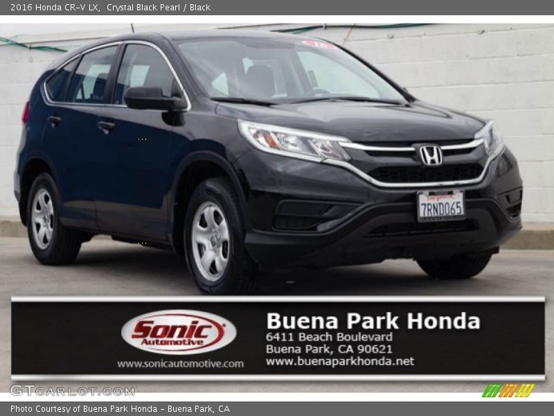 Crystal Black Pearl / Black 2016 Honda CR-V LX