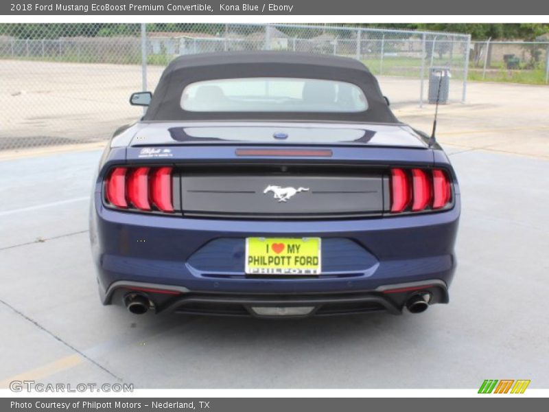 Kona Blue / Ebony 2018 Ford Mustang EcoBoost Premium Convertible