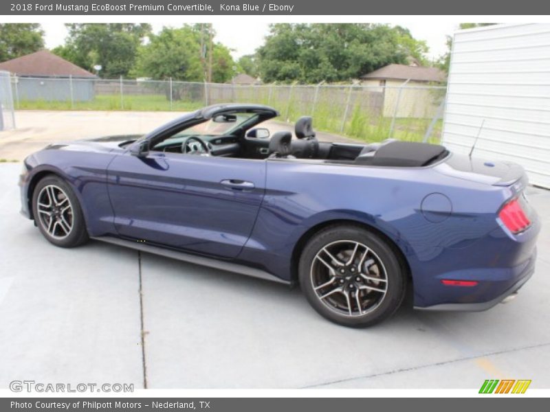 Kona Blue / Ebony 2018 Ford Mustang EcoBoost Premium Convertible