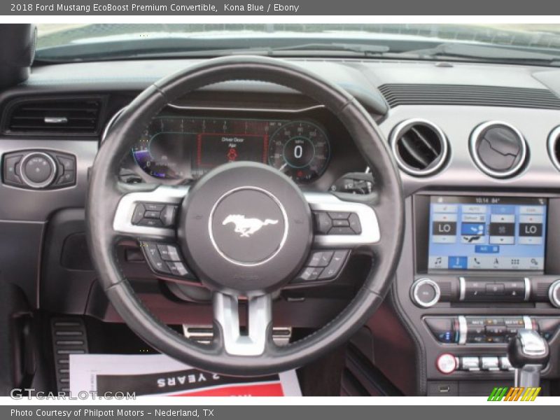 Kona Blue / Ebony 2018 Ford Mustang EcoBoost Premium Convertible