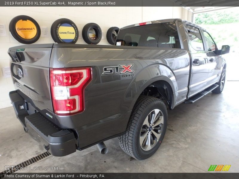 Magnetic / Sport Black/Red 2019 Ford F150 XL SuperCab 4x4