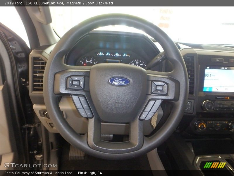 Magnetic / Sport Black/Red 2019 Ford F150 XL SuperCab 4x4