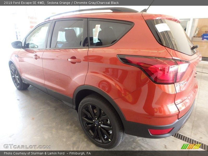Sedona Orange / Chromite Gray/Charcoal Black 2019 Ford Escape SE 4WD