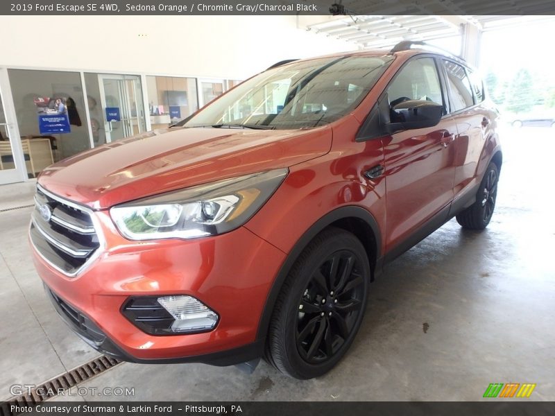 Sedona Orange / Chromite Gray/Charcoal Black 2019 Ford Escape SE 4WD