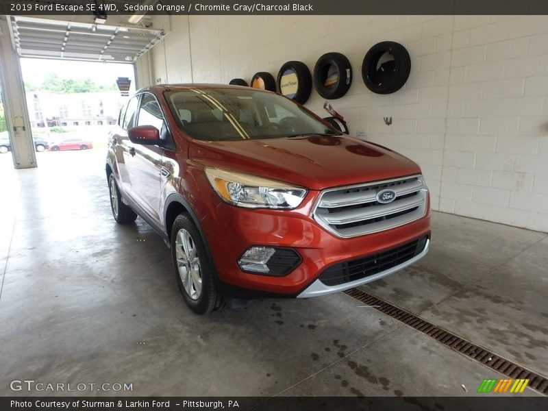 Sedona Orange / Chromite Gray/Charcoal Black 2019 Ford Escape SE 4WD