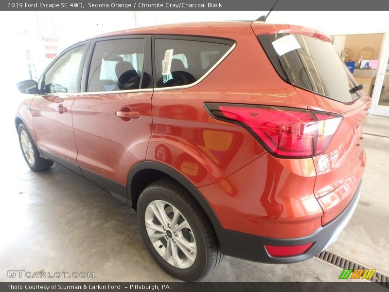 Sedona Orange / Chromite Gray/Charcoal Black 2019 Ford Escape SE 4WD