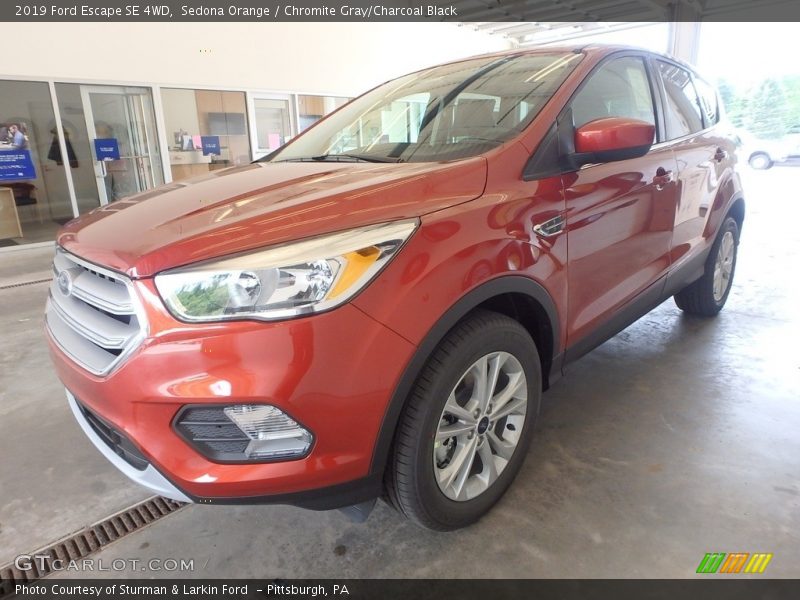 Sedona Orange / Chromite Gray/Charcoal Black 2019 Ford Escape SE 4WD