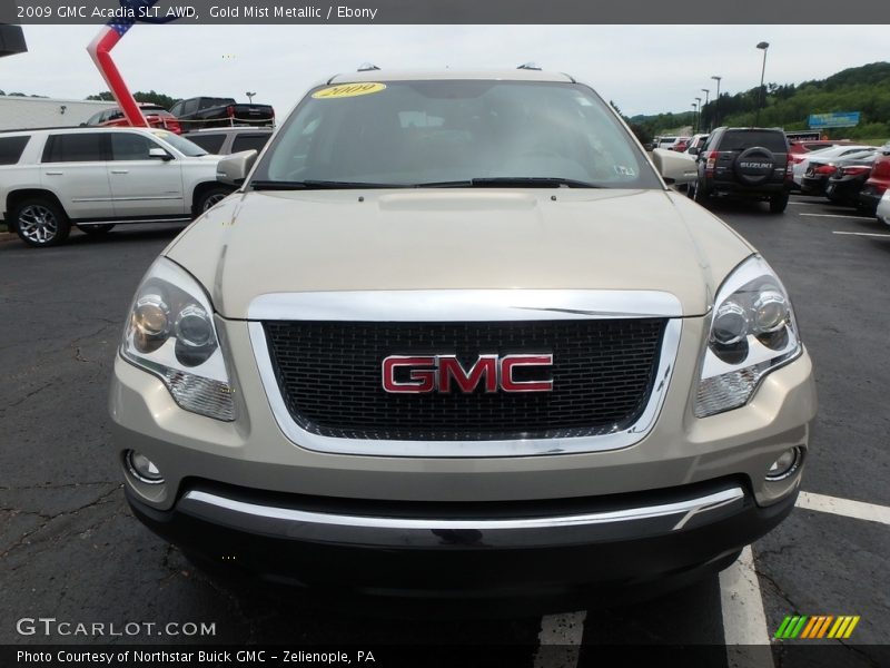 Gold Mist Metallic / Ebony 2009 GMC Acadia SLT AWD