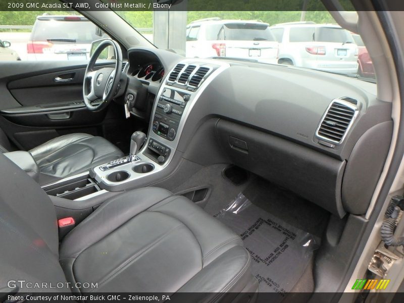 Gold Mist Metallic / Ebony 2009 GMC Acadia SLT AWD