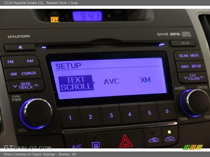 Radiant Silver / Gray 2010 Hyundai Sonata GLS