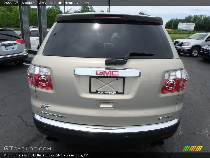 Gold Mist Metallic / Ebony 2009 GMC Acadia SLT AWD