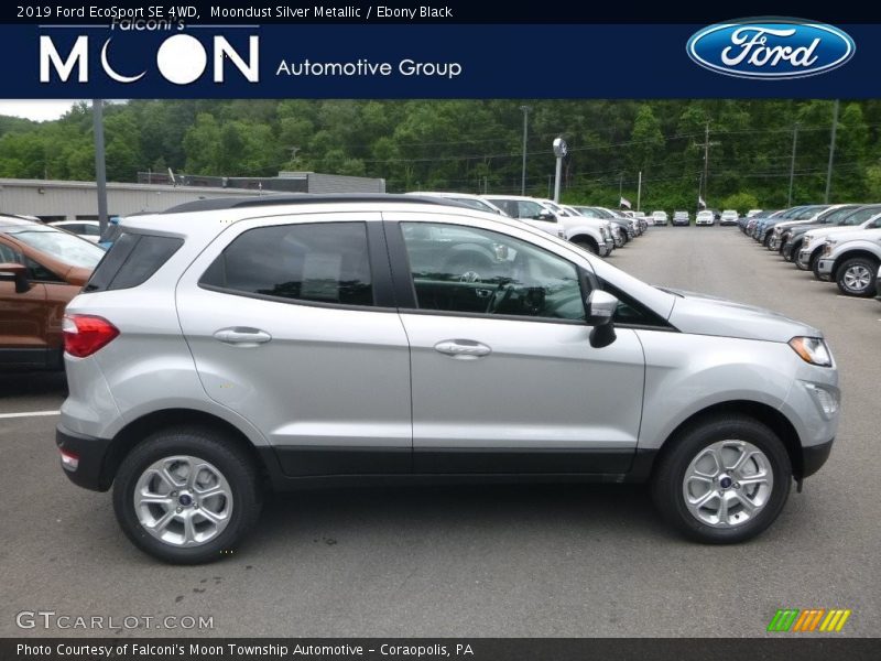 Moondust Silver Metallic / Ebony Black 2019 Ford EcoSport SE 4WD