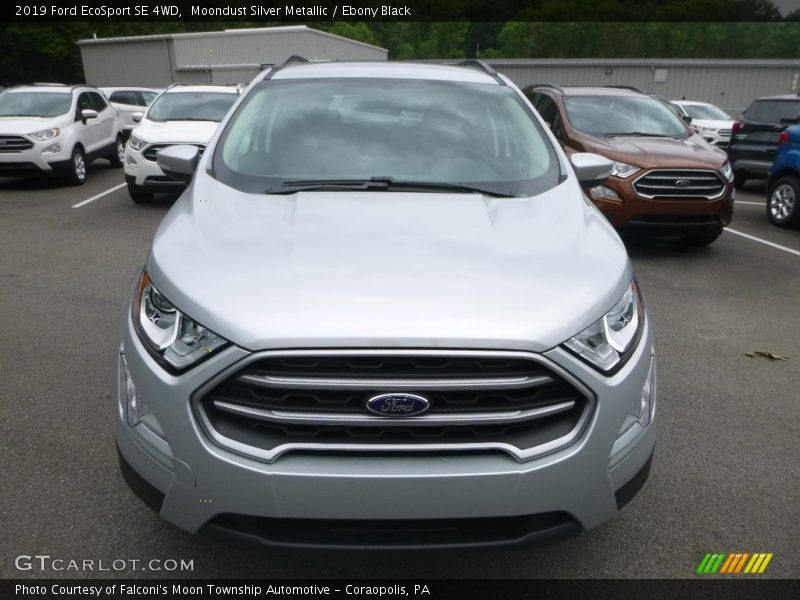 Moondust Silver Metallic / Ebony Black 2019 Ford EcoSport SE 4WD