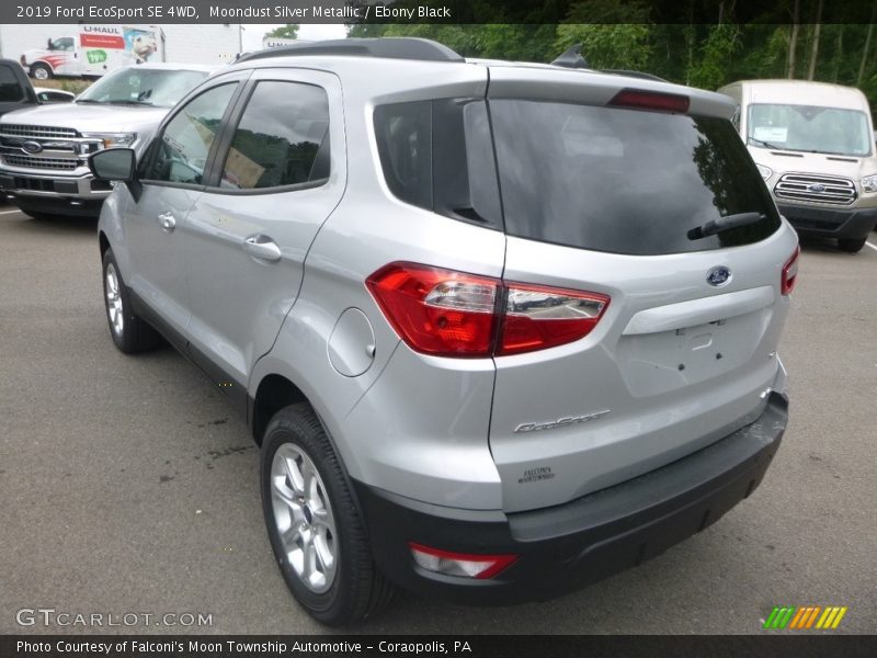 Moondust Silver Metallic / Ebony Black 2019 Ford EcoSport SE 4WD