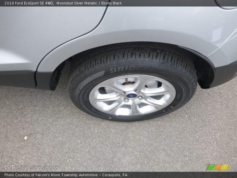 Moondust Silver Metallic / Ebony Black 2019 Ford EcoSport SE 4WD