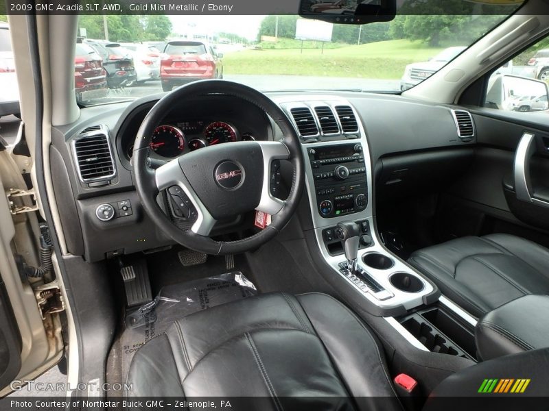 Gold Mist Metallic / Ebony 2009 GMC Acadia SLT AWD